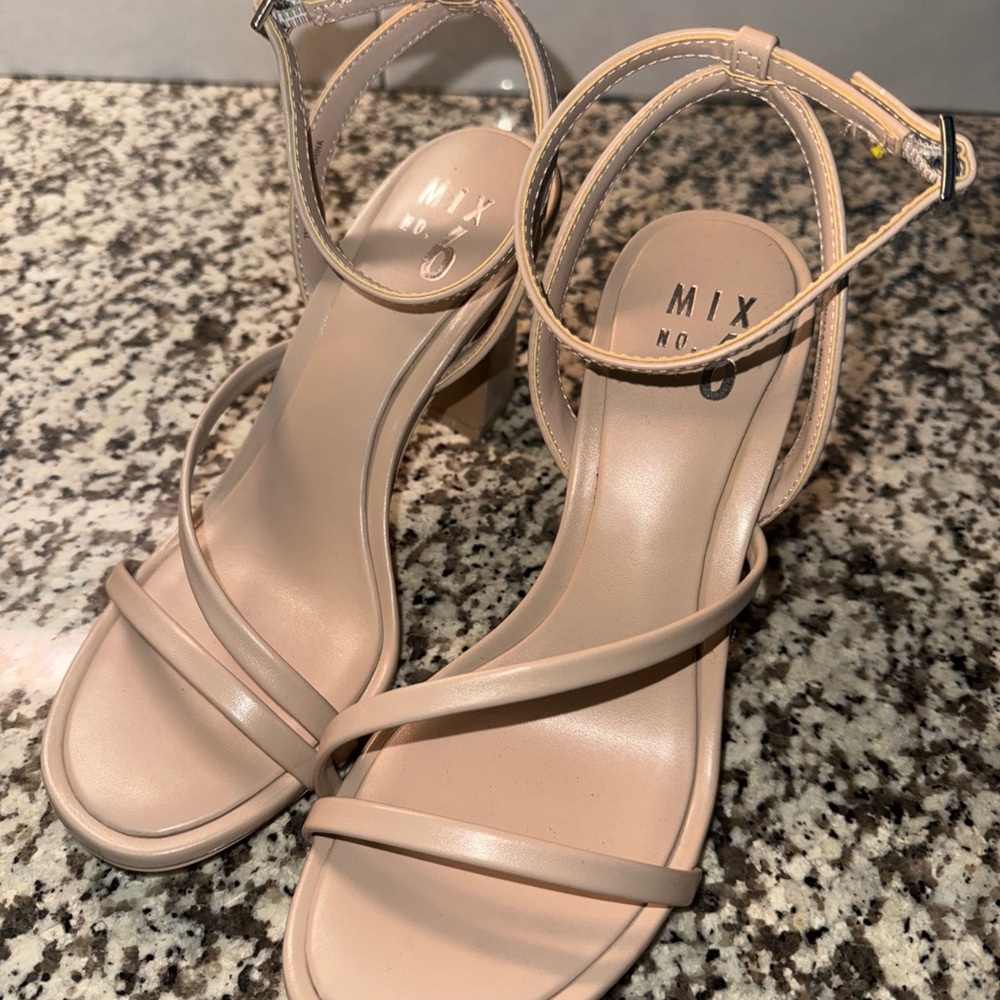 Mix No. 6 Nude Strappy Heels